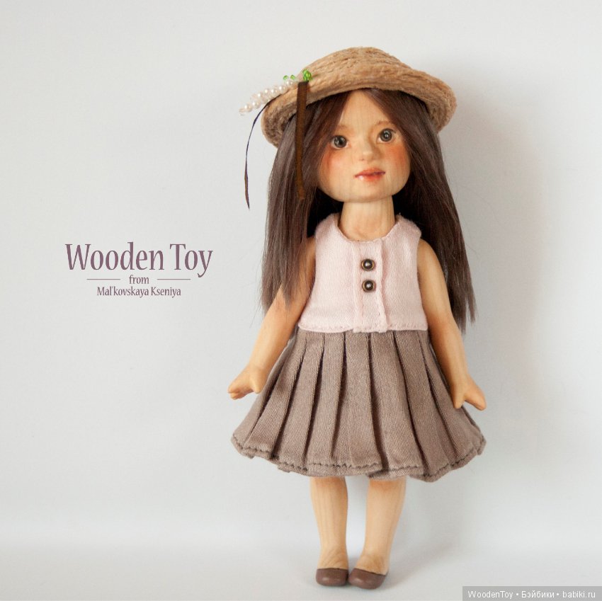Деревянная шарнирная кукла Лиён