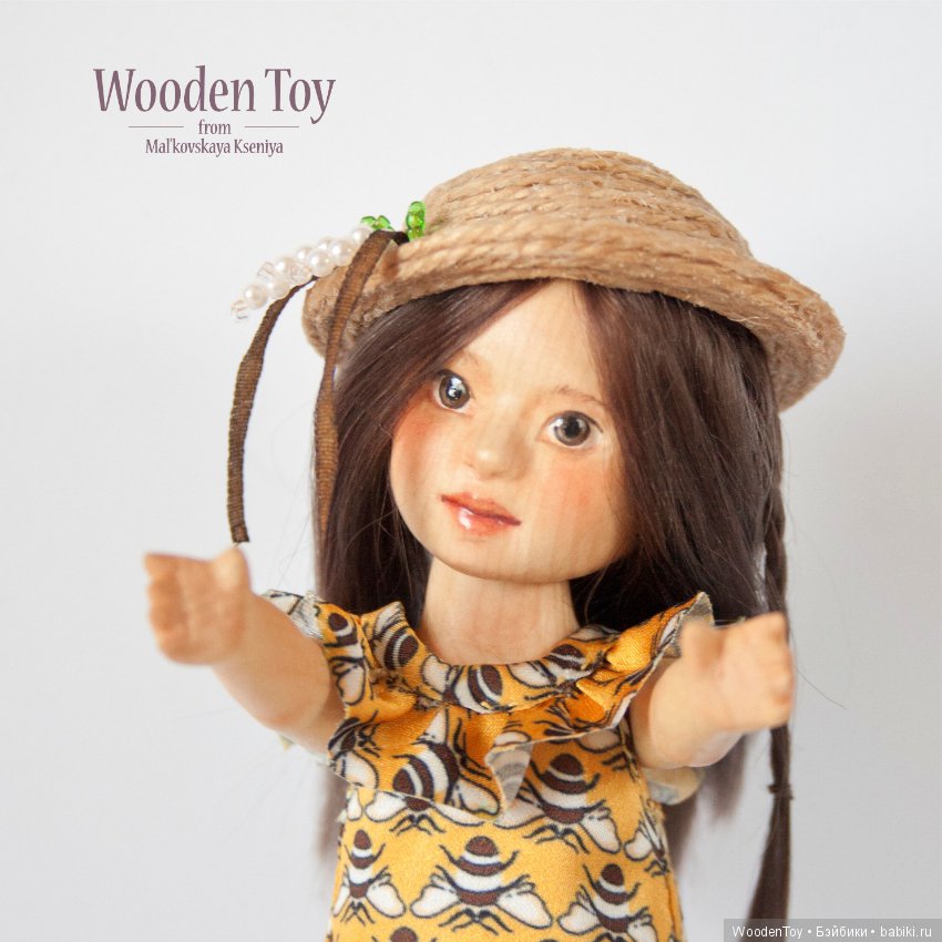 Деревянная шарнирная кукла Лиён