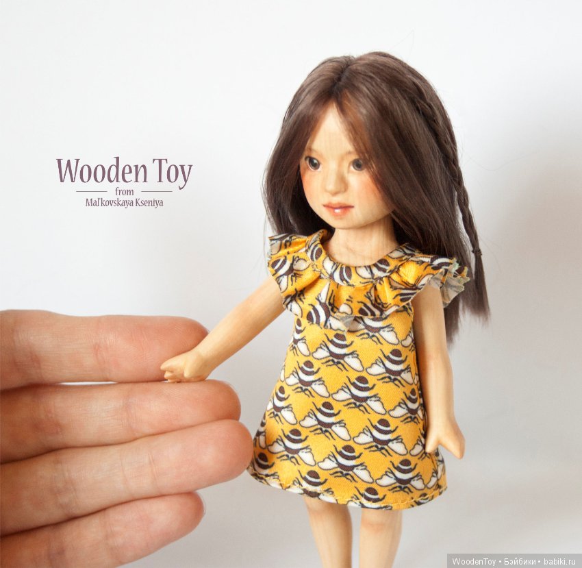 Деревянная шарнирная кукла Лиён (фото 3)