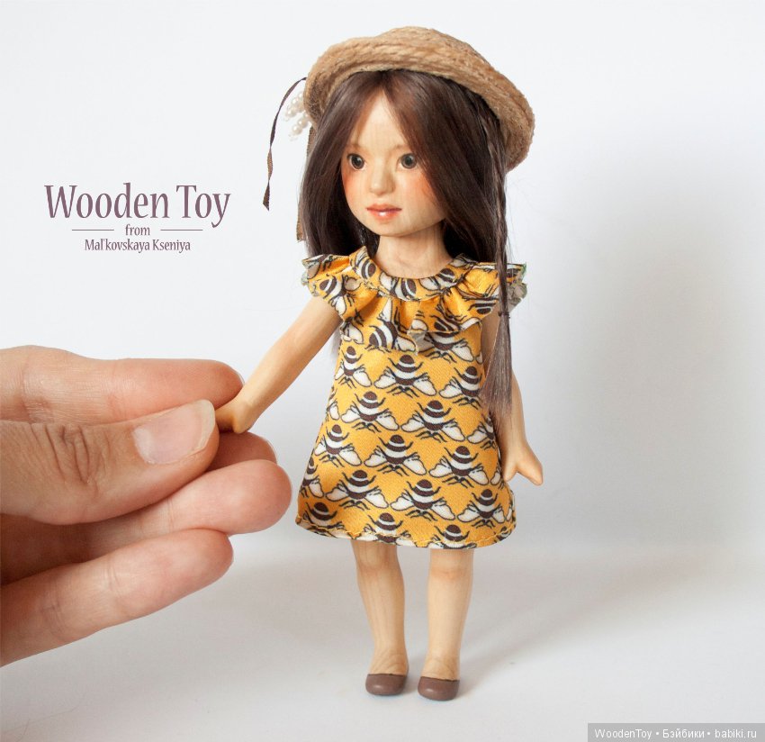 Деревянная шарнирная кукла Лиён (фото 4)