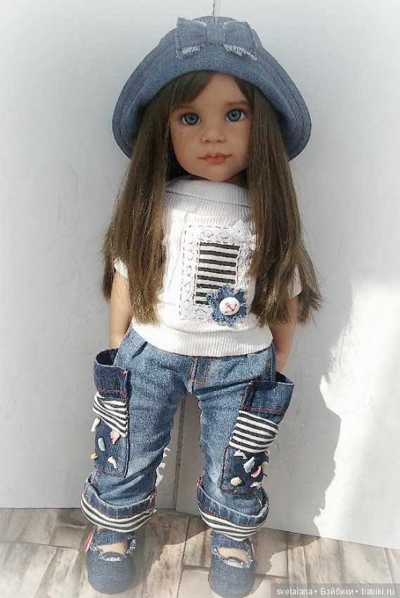 Стефания. Девочка с глазами цвета моря. ООАК куклы Готц