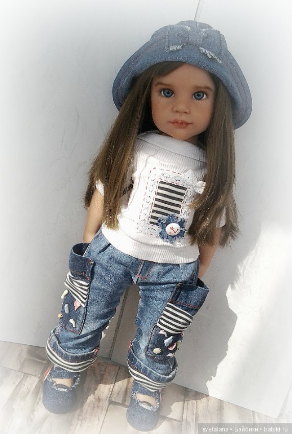 Стефания. Девочка с глазами цвета моря. ООАК куклы Готц