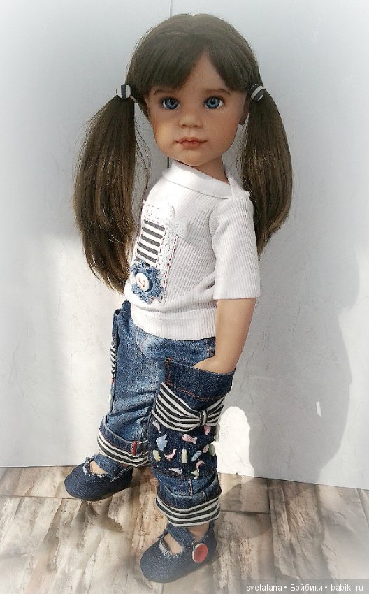 Стефания. Девочка с глазами цвета моря. ООАК куклы Готц