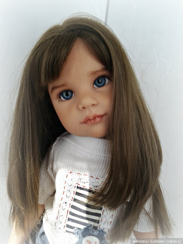 Стефания. Девочка с глазами цвета моря. ООАК куклы Готц (фото 8)