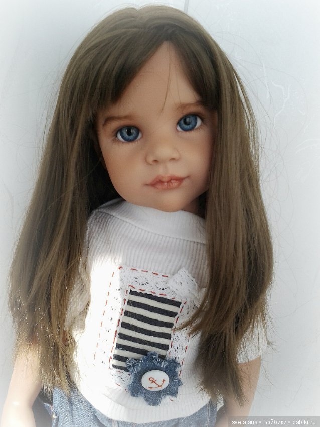 Стефания. Девочка с глазами цвета моря. ООАК куклы Готц (фото 9)