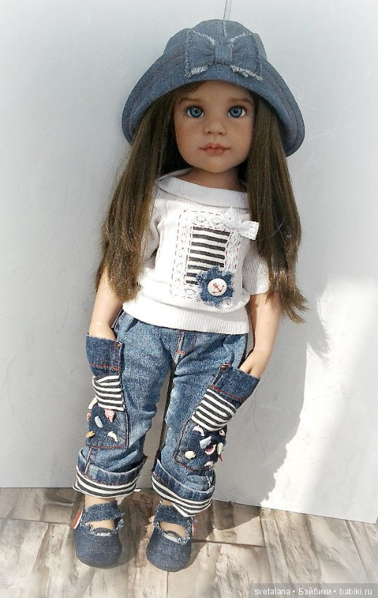 Стефания. Девочка с глазами цвета моря. ООАК куклы Готц