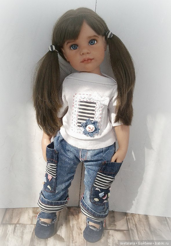 Стефания. Девочка с глазами цвета моря. ООАК куклы Готц