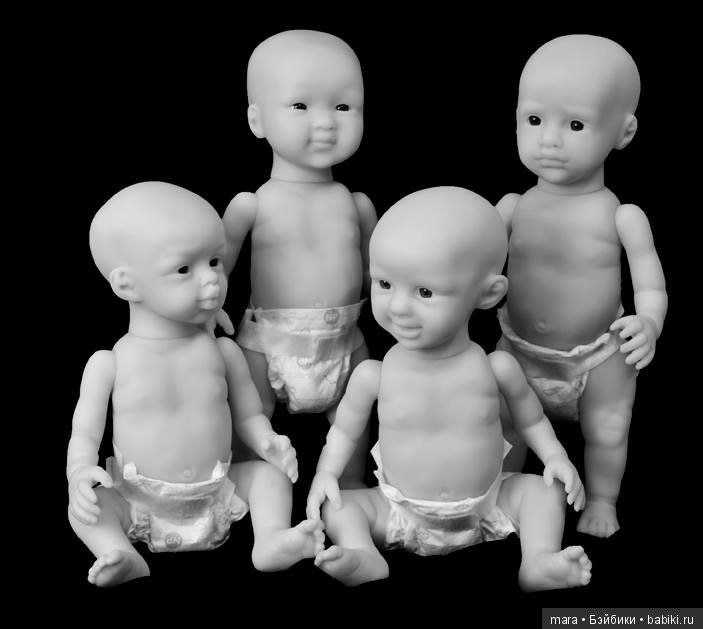 4 молда для кукол реборн от скульптора Marita Winters