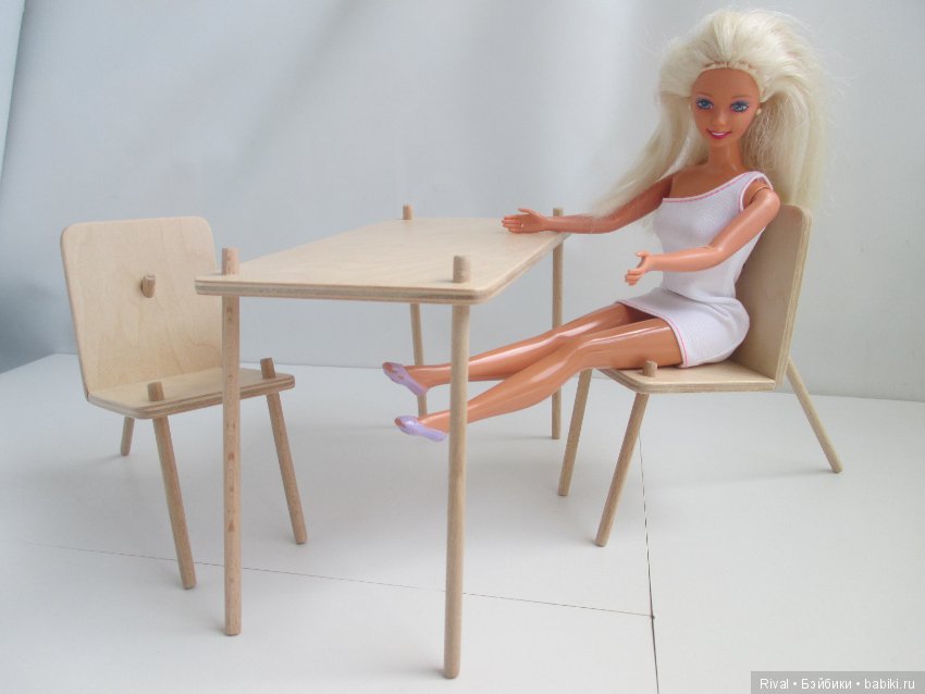 Стол и стулья — Мебель для кукол и домиков: фото (фото 2)