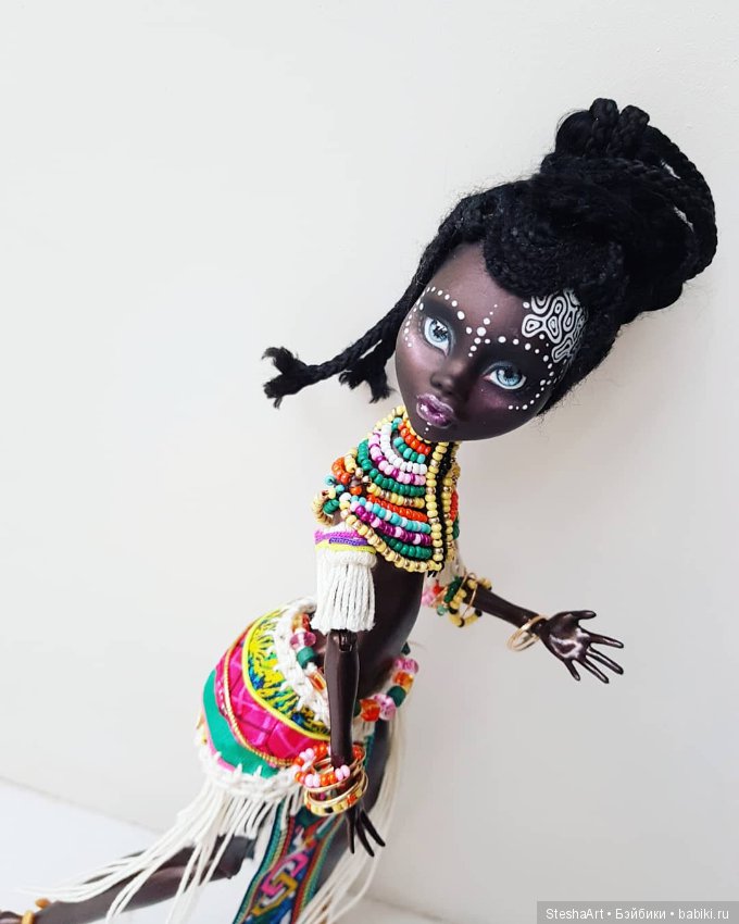 Принцесса Африки или маленькая черная пантера. ООАК Клодин от МХ (фото 9)