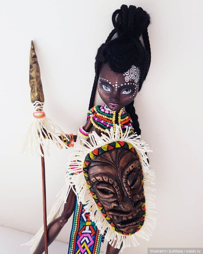 Принцесса Африки или маленькая черная пантера. ООАК Клодин от МХ (фото 2)