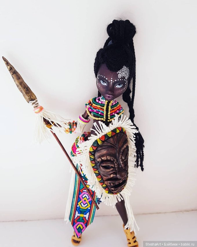 Принцесса Африки или маленькая черная пантера. ООАК Клодин от МХ (фото 10)