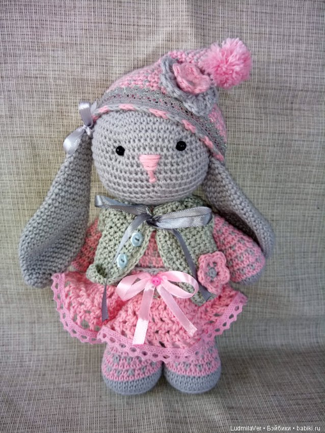 Зайка амигуруми 26 см — Вязаные игрушки и амигуруми: крючком