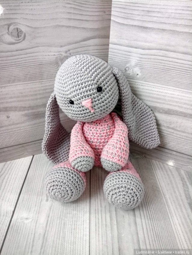 Зайка амигуруми 26 см — Вязаные игрушки и амигуруми: крючком