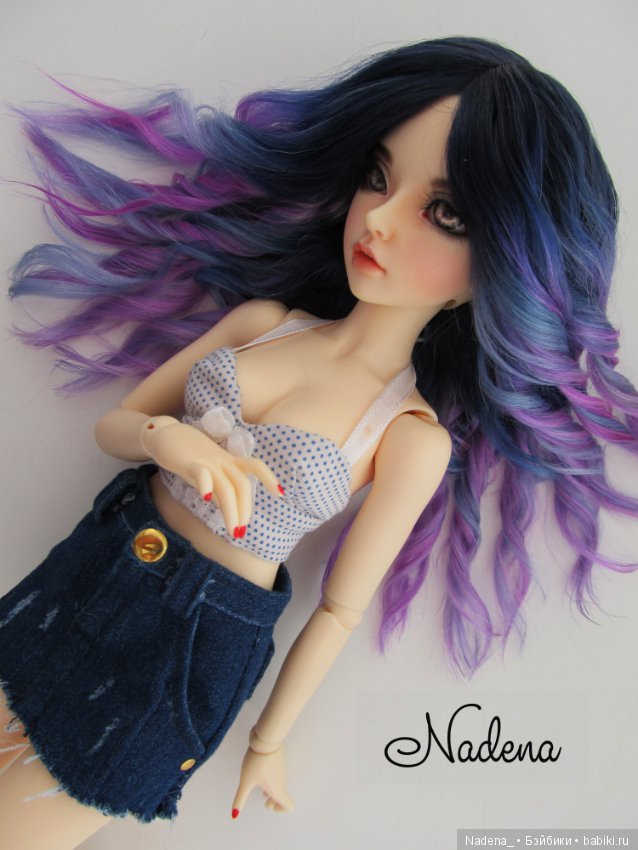 Парик Сине-фиолетово-розовый (фото 3)