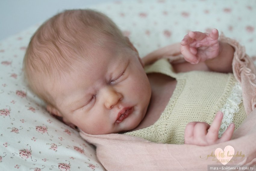 Кукла реборн из молда Jasmine скульптора Wendy Dickison, автор прототипа Jacqueline Kramer