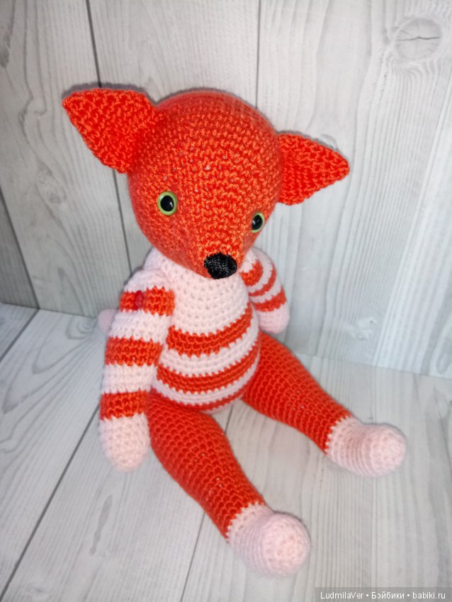 Лисунья Тедди 30 см — Вязаные игрушки и амигуруми: крючком (фото 10)
