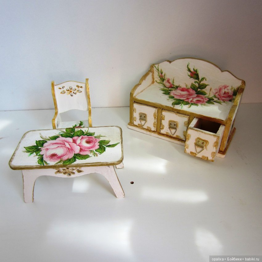 Декупаж — Мебель для кукол и домиков: фото