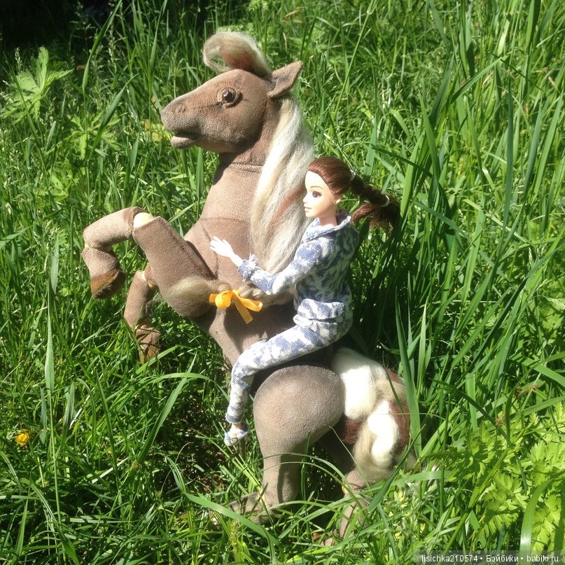 Я, люблю свою лошадку! Причешу ей шёрстку гладко... Текстильная шарнирная лошадка для Барби