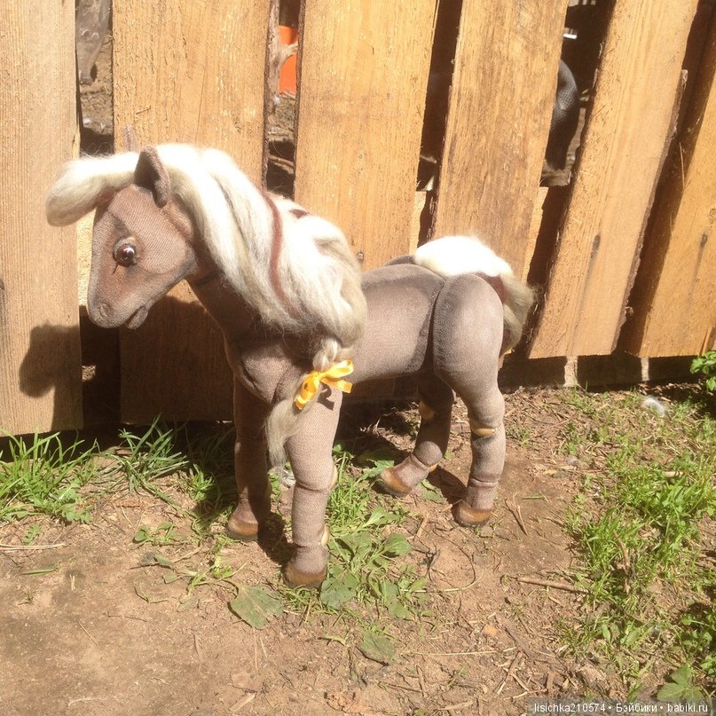 Я, люблю свою лошадку! Причешу ей шёрстку гладко... Текстильная шарнирная лошадка для Барби