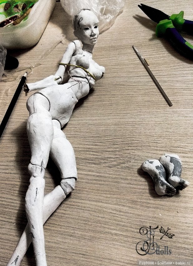 Новая Креола — Авторские шарнирные куклы своими руками: лепка (фото 3)