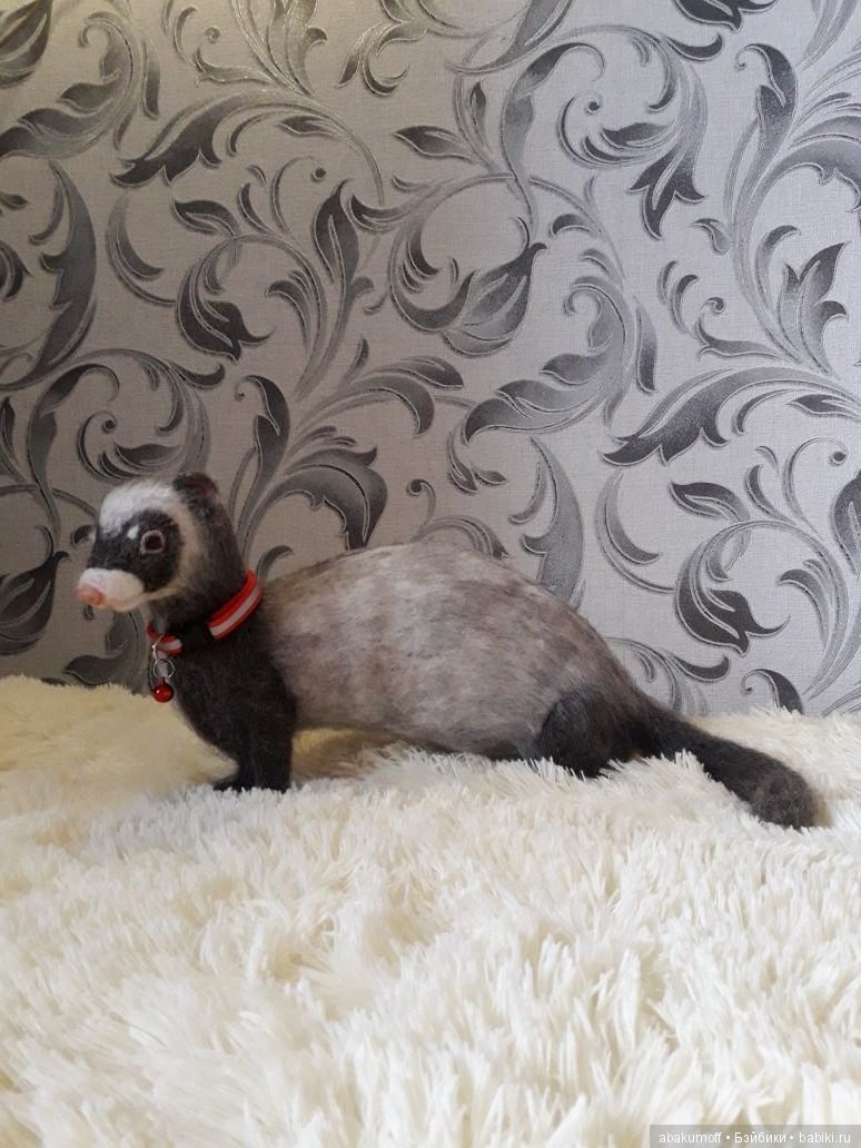 Хорек Крош — Валяные игрушки из шерсти: сухое валяние (фото 9)