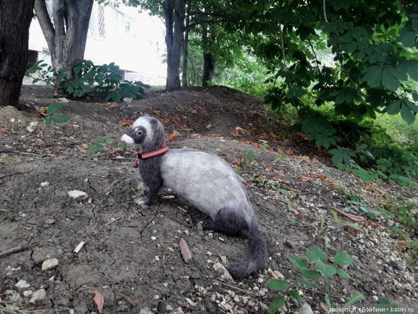 Хорек Крош — Валяные игрушки из шерсти: сухое валяние (фото 3)