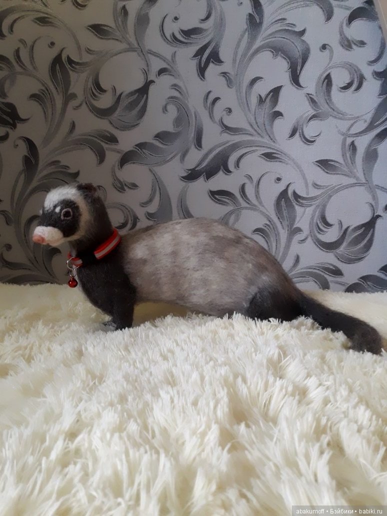 Хорек Крош — Валяные игрушки из шерсти: сухое валяние (фото 8)