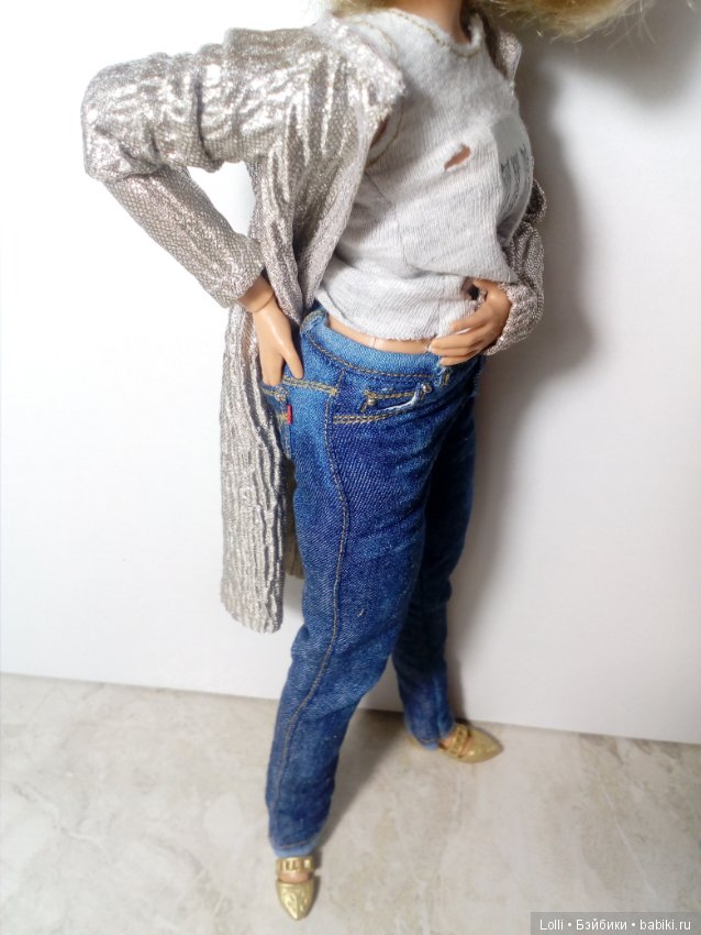 Реалистичные джинсы — Одежда и обувь для кукол своими руками: фото (фото 4)