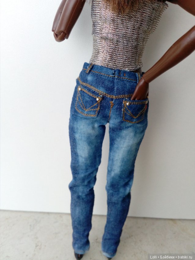 Реалистичные джинсы — Одежда и обувь для кукол своими руками: фото