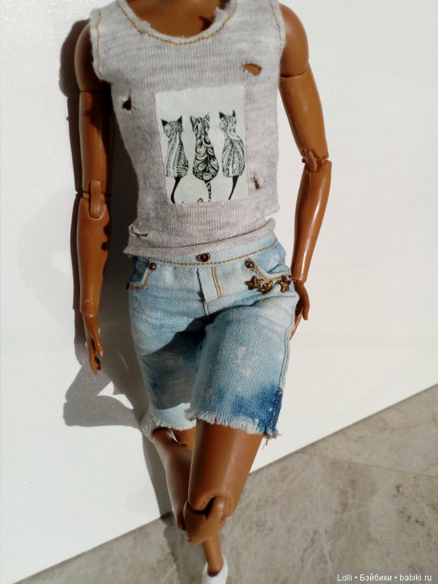 Реалистичные джинсы — Одежда и обувь для кукол своими руками: фото (фото 3)