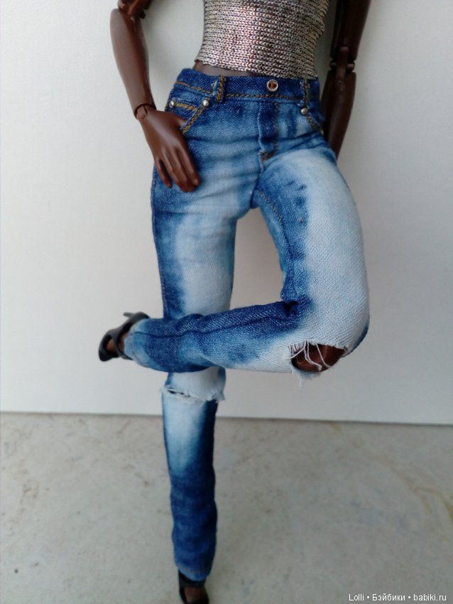 Реалистичные джинсы — Одежда и обувь для кукол своими руками: фото