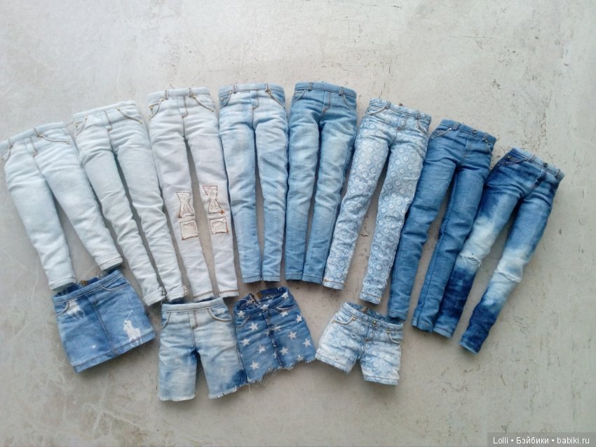 Реалистичные джинсы — Одежда и обувь для кукол своими руками: фото