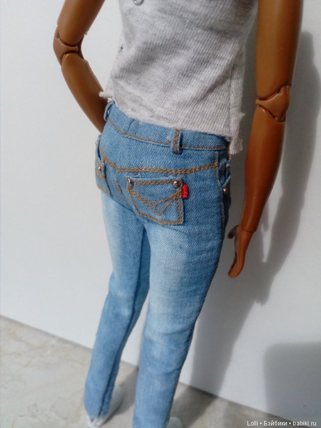 Реалистичные джинсы — Одежда и обувь для кукол своими руками: фото
