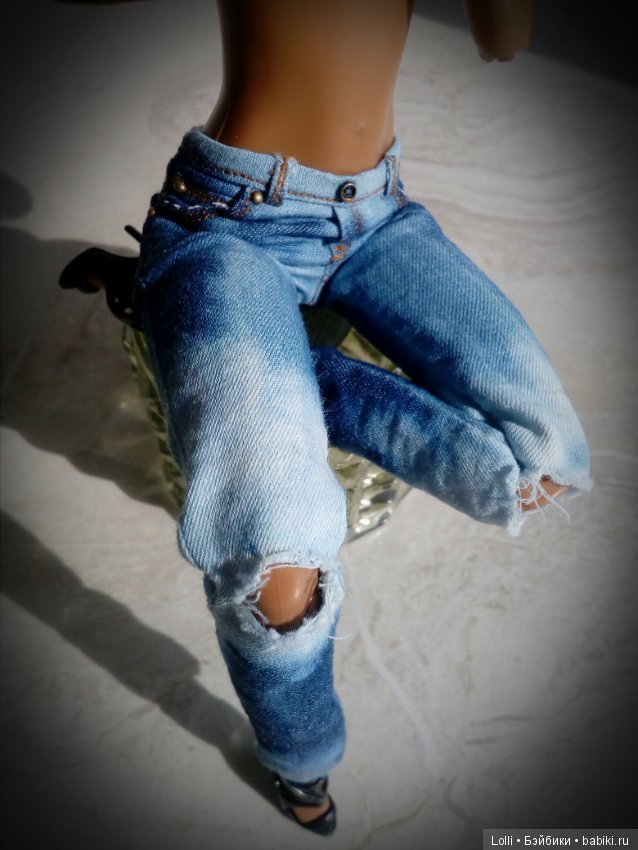 Реалистичные джинсы — Одежда и обувь для кукол своими руками: фото