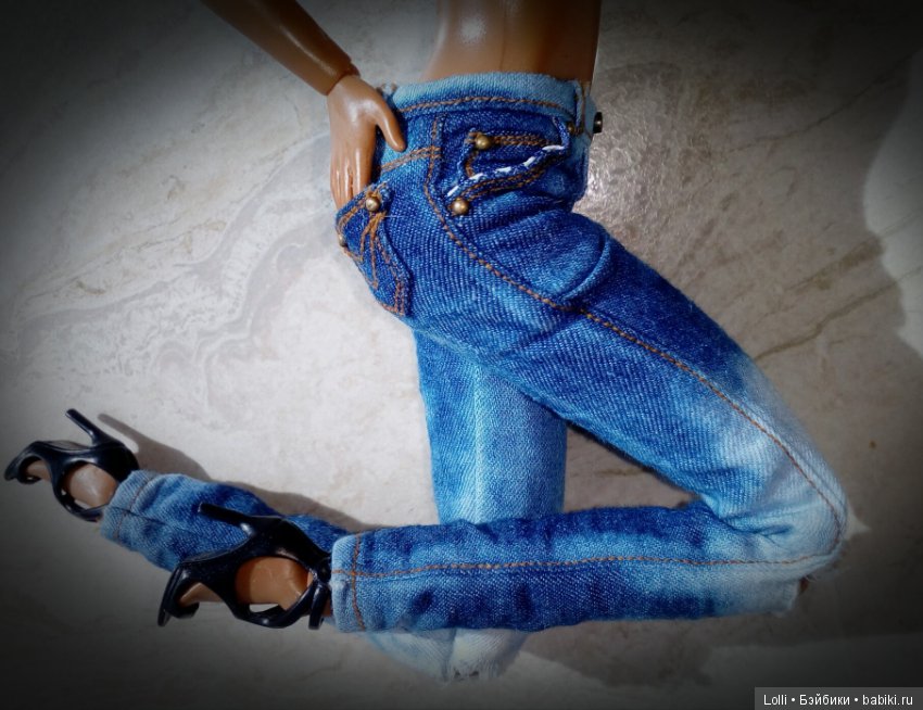 Реалистичные джинсы — Одежда и обувь для кукол своими руками: фото