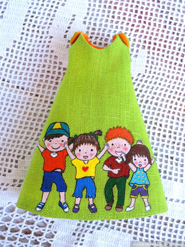 Льняные платья с рисунками для Паолок. Часть 2