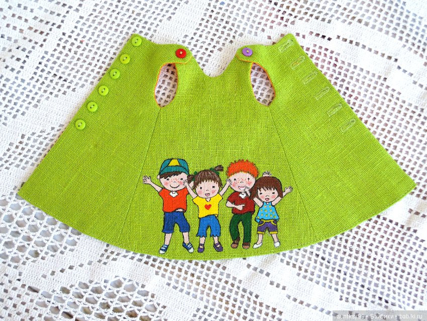 Льняные платья с рисунками для Паолок. Часть 2