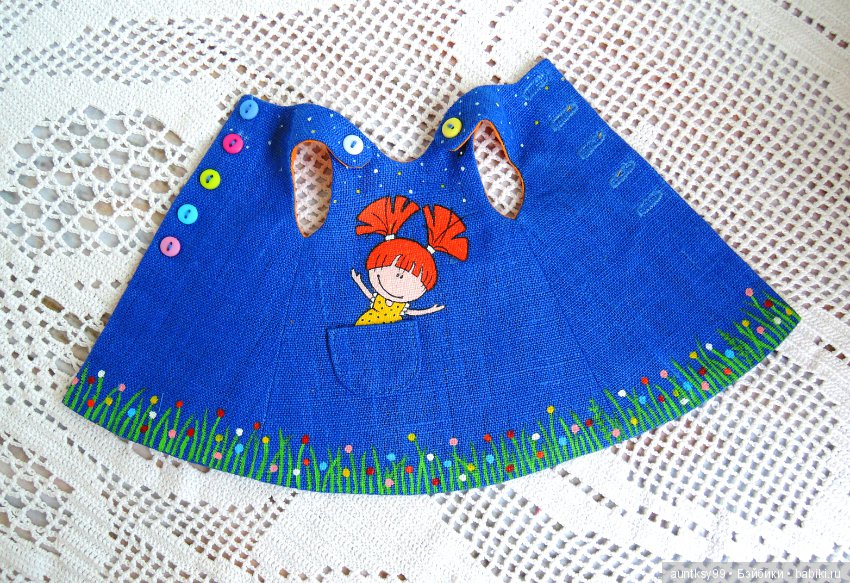 Льняные платья с рисунками для Паолок. Часть 2