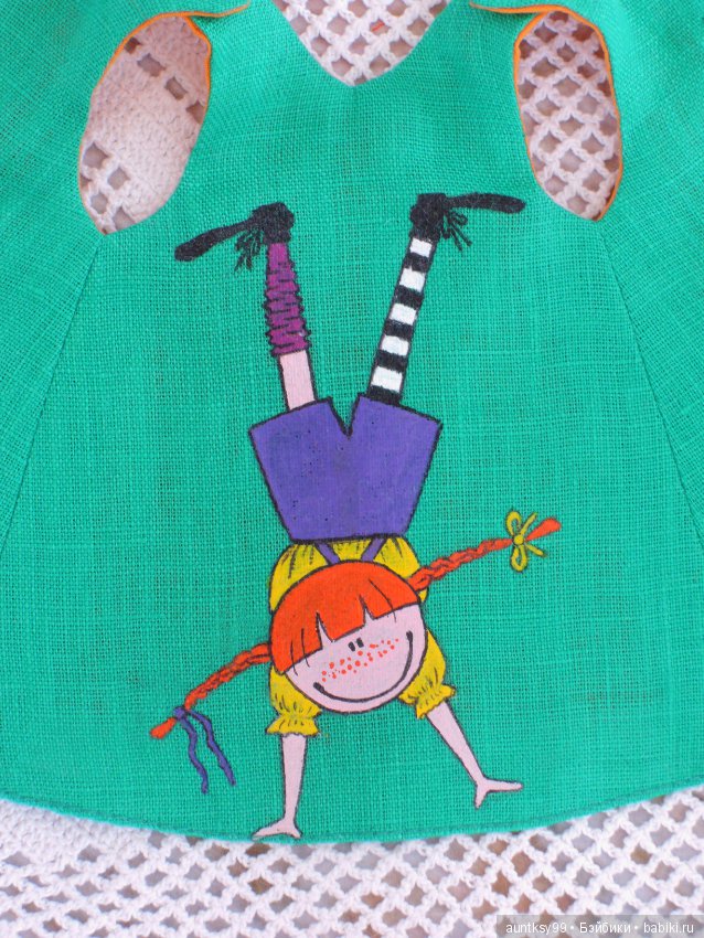 Льняные платья с рисунками для Паолок. Часть 2