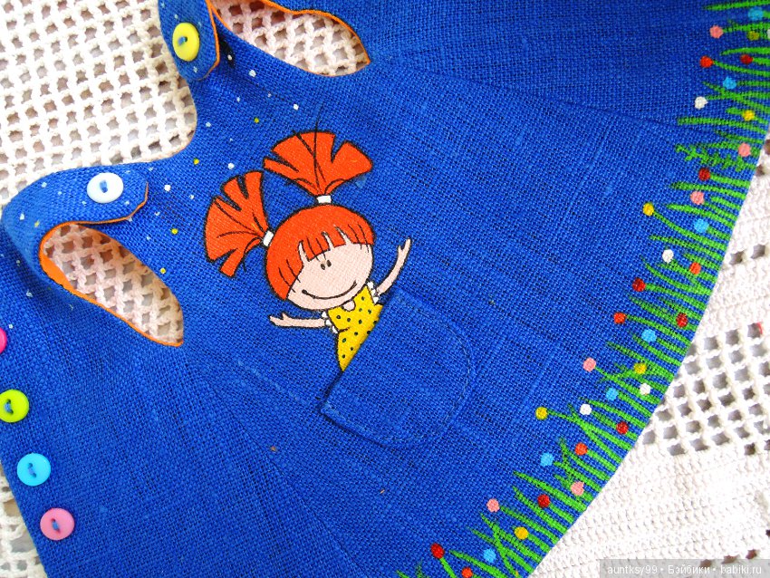 Льняные платья с рисунками для Паолок. Часть 2