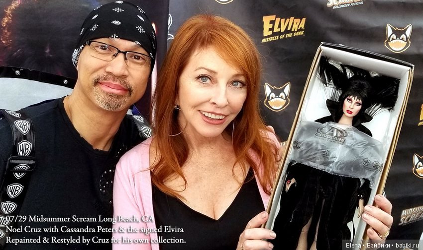 Elvira Mistress of the dark, мэйк куклы сделан Noel Cruz (фото 3)