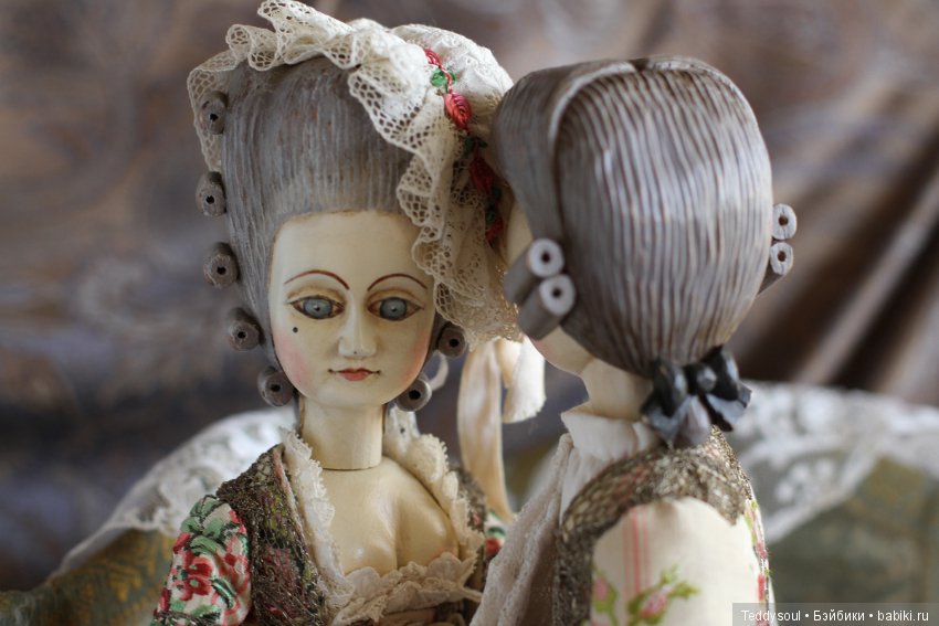 Пара кукол в стиле French Court Doll