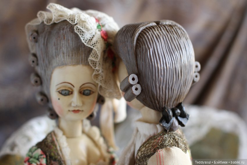 Пара кукол в стиле French Court Doll