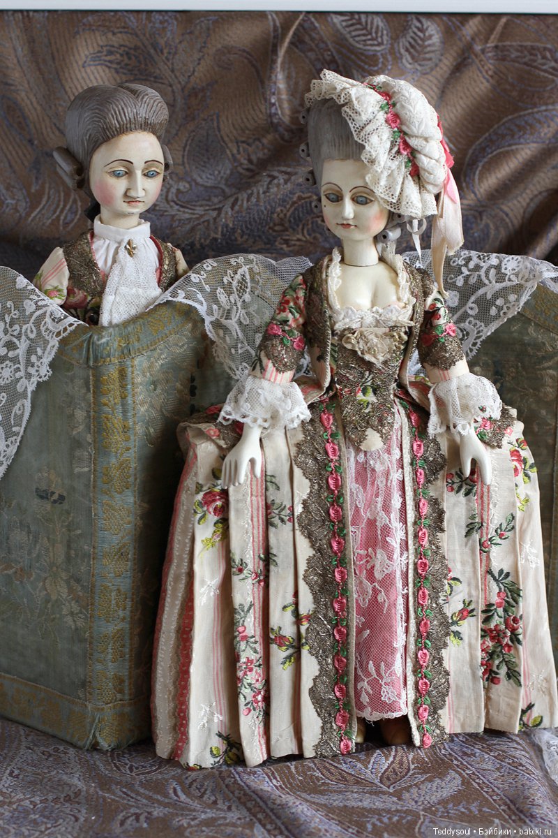 Пара кукол в стиле French Court Doll