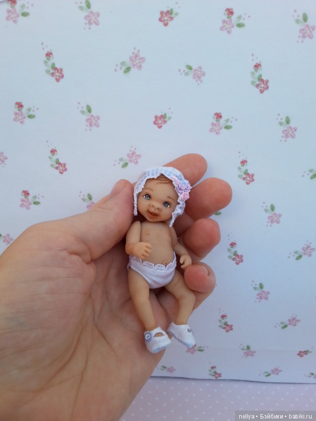 Кнопочка 8 см — Авторские миниатюрные куклы: лепка (фото 7)