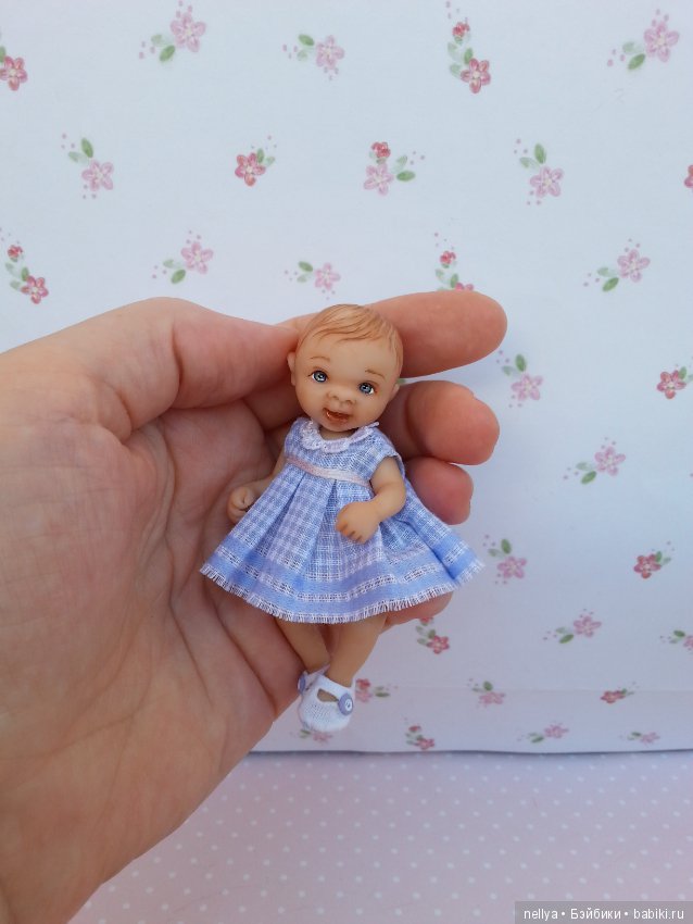 Кнопочка 8 см — Авторские миниатюрные куклы: лепка (фото 5)
