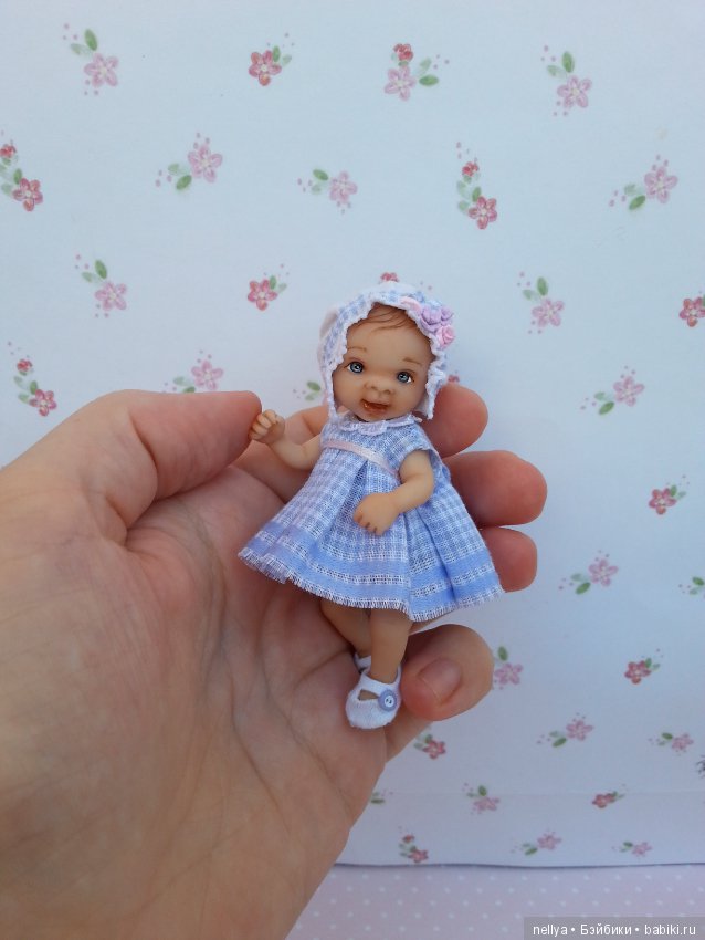 Кнопочка 8 см — Авторские миниатюрные куклы: лепка (фото 9)