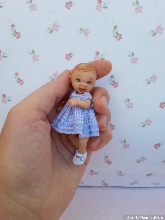 Кнопочка 8 см — Авторские миниатюрные куклы: лепка (фото 6)