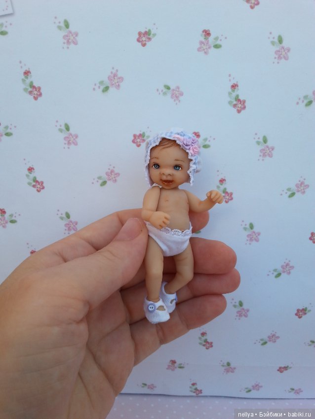 Кнопочка 8 см — Авторские миниатюрные куклы: лепка (фото 8)